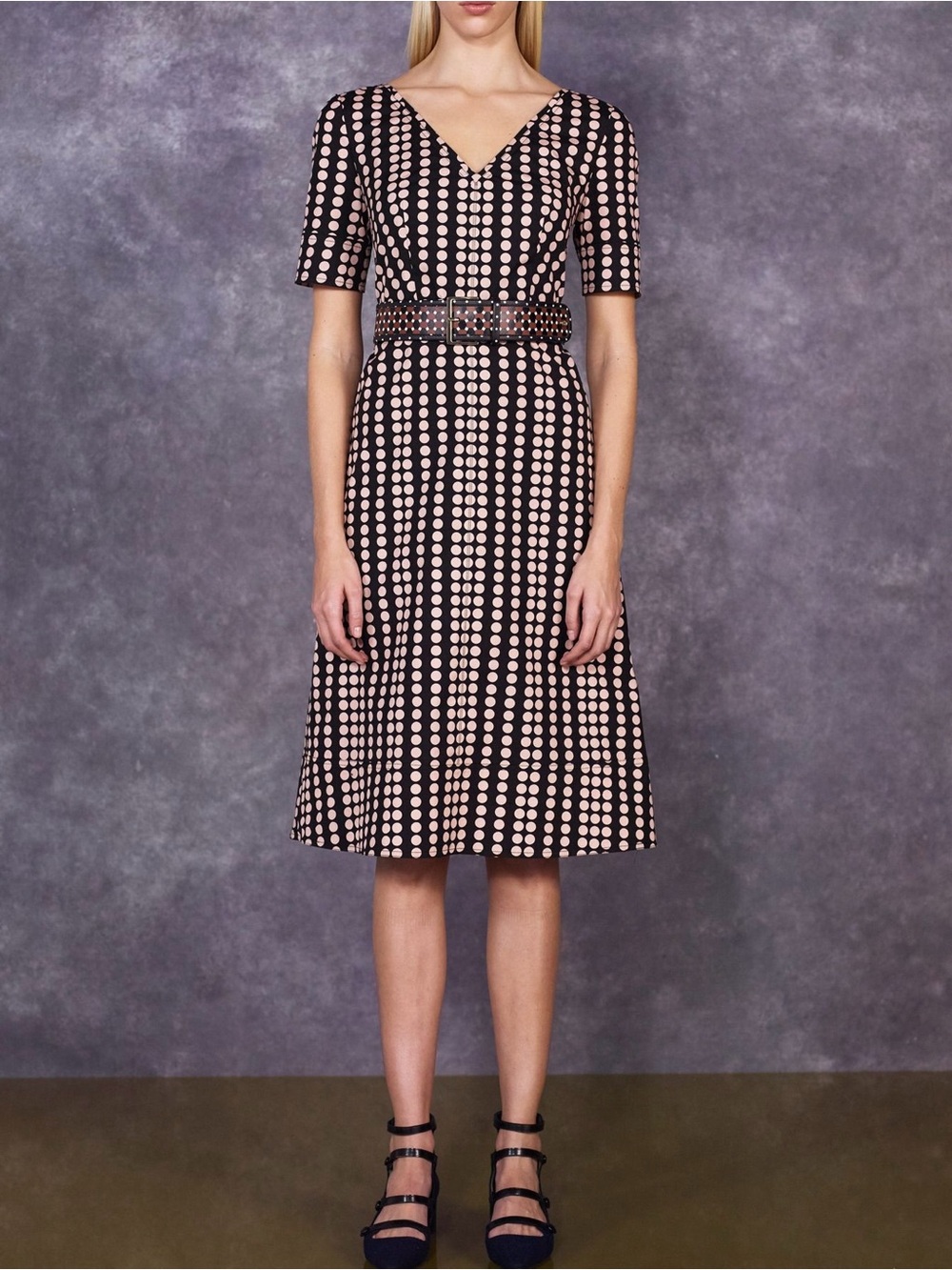 Tory Burch Jada Dress Pre-Fall 2014 Vogue Archive Polka Dot Size 2